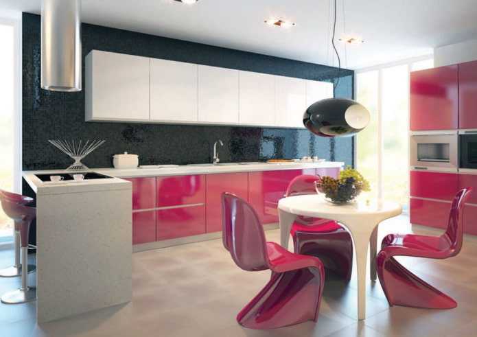 Кухня в фиолетовом, лиловом и сиреневом: сочетание цветов кухонного .