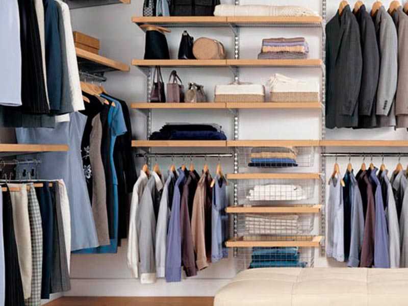 Системы хранения вещей для гардеробной: ассортимент брендов ikea, elfa, aristo