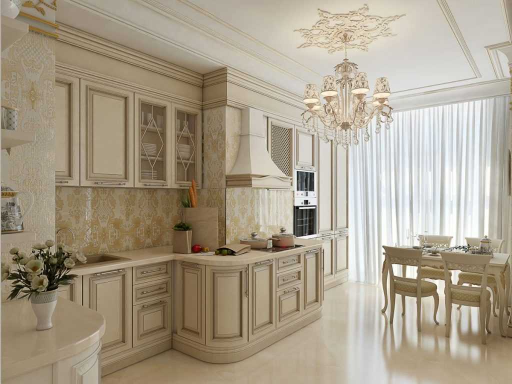 Белая кухня в классическом стиле с нуля (100 фото)