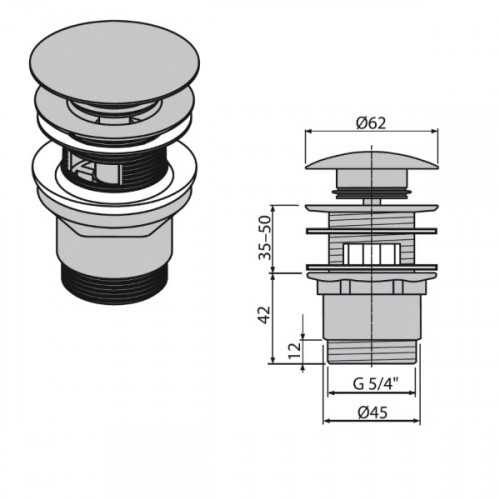 Донный клапан для раковины без перелива: устройство и установка
