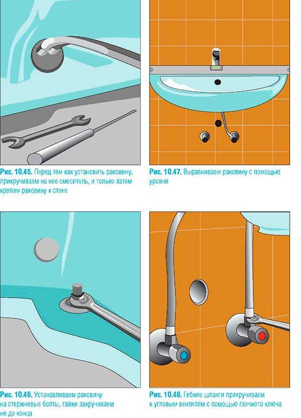 Как выполняется установка раковины Как сделать монтаж конструкции в ванной комнате своими руками На какой высоте нужно установить умывальник, чтоб было удобно ним пользоваться