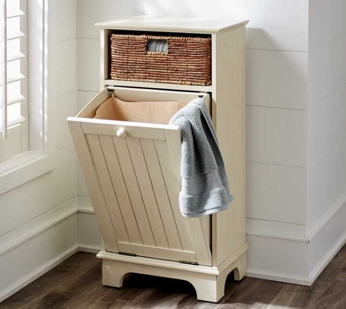 Корзина для белья в ванную комнату (58 фото): выдвижной или откидной ящик для грязных вещей, детские и взрослые модели для хранения в спальне