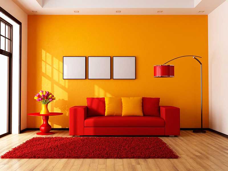 Цвет стен в гостиной со светлым полом, в теплых тонах - 33 фото