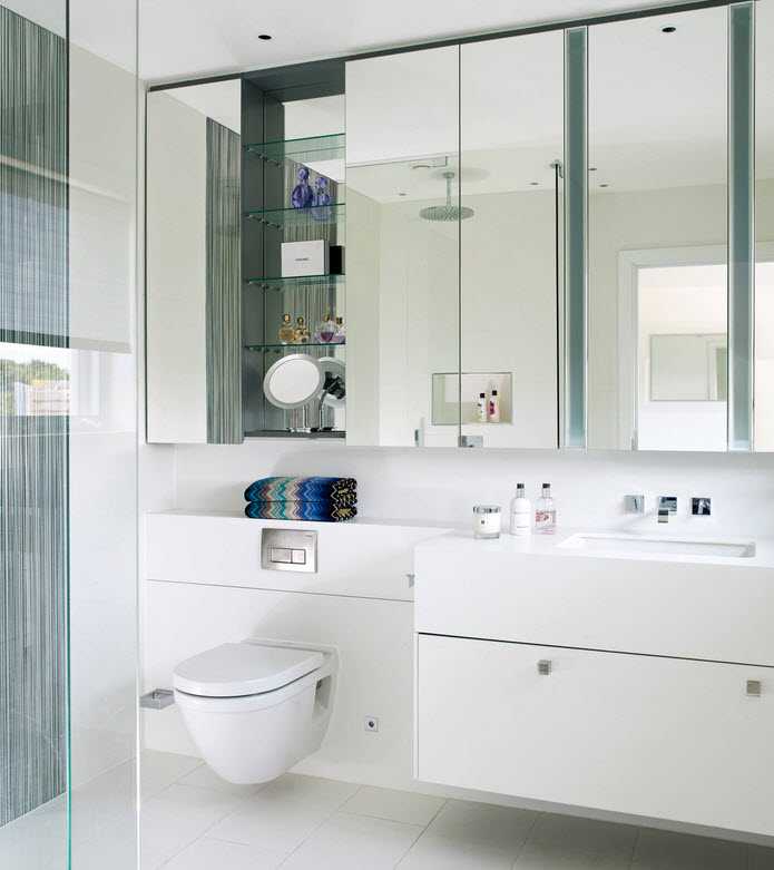 На какой высоте вешать зеркало над раковиной в ванной? на каком уровне повесить зеркальный шкаф над умывальником, стандарт высоты в ванной комнате