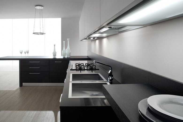 Дизайн интерьера кухни без верхних шкафов
