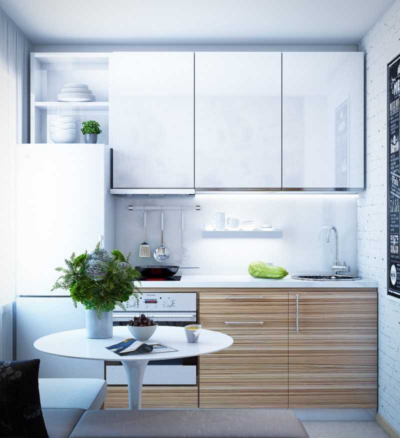 Маленькая кухня-хрущевка 5.5 квадратов: фото интерьеров, способы расширения пространства