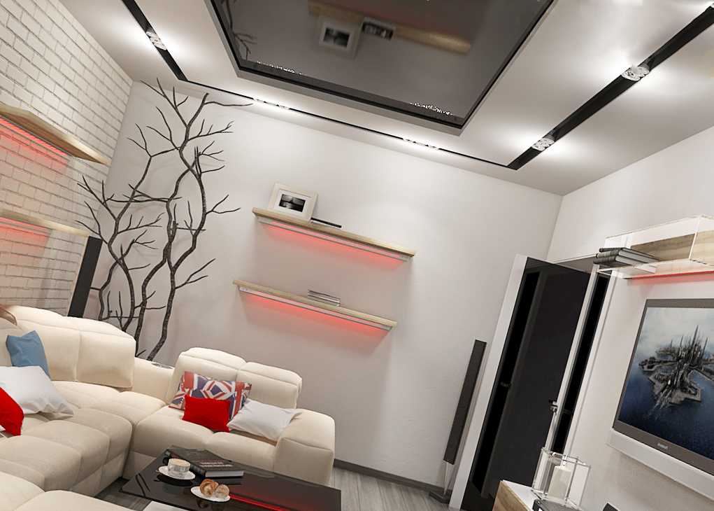 Потолки из гипсокартона для гостиной (49 фото): дизайн зала с двухуровневыми потолочными покрытиями с подсветкой, 2-х уровневые модели - 2021