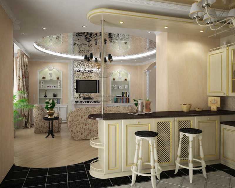 Кухни-студии с барной стойкой (58 фото): кухонный гарнитур для студии с барной стойкой, дизайн студии в квартире