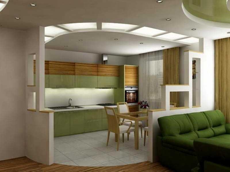Дизайн кухни-гостиной 23-24 кв. м