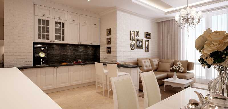 Дизайн кухни гостиной: составляем проект, варианты оформления интерьеров с фото