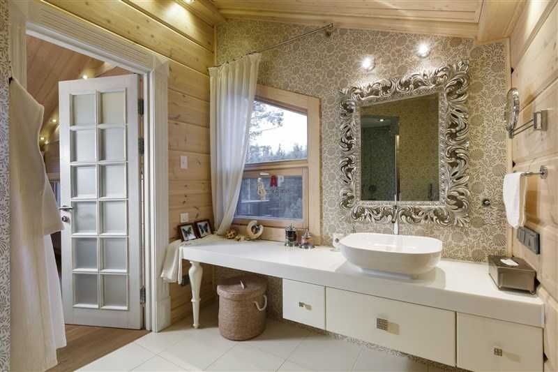 Особенности при планировки ванной комнаты в деревянном доме