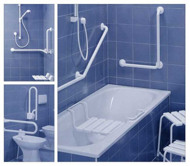 Поручни для инвалидов в ванную и туалет: как выбрать, где установить