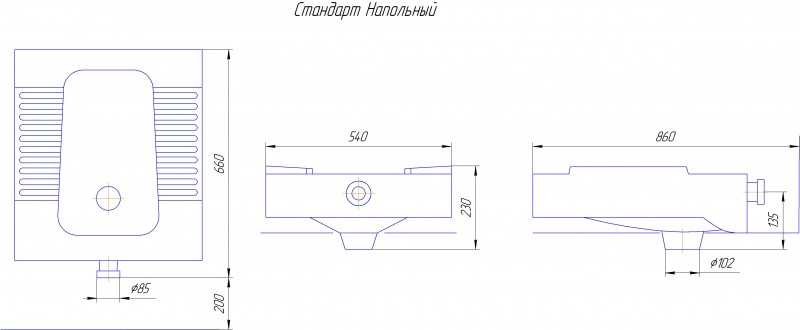 Размеры унитаза: стандартные габариты встраиваемого с бачком в плане, стандарты ширины и высоты встроенной навесной конструкции