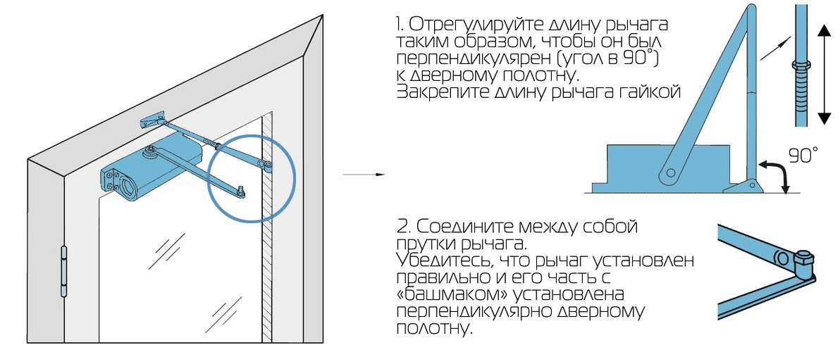 Инструкция по регулировке доводчика двери