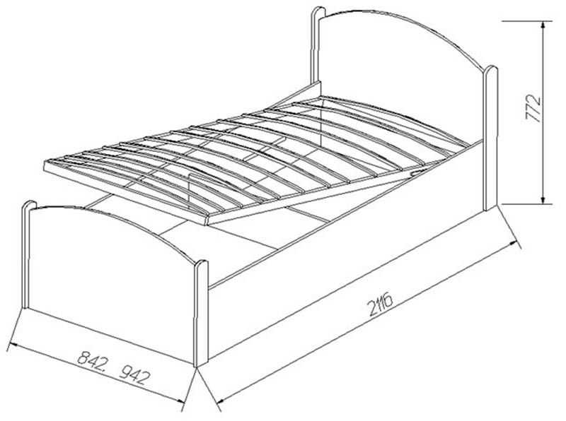 Размеры подростковой кровати: стандарты детской кровати