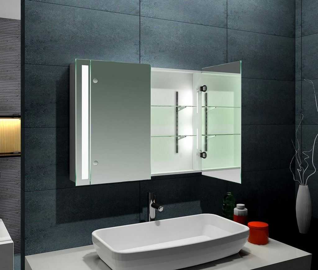 Зеркало шкаф для ванной 130