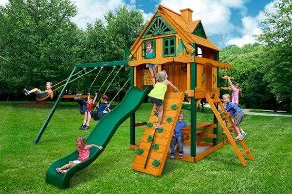 Детские площадки (30 фото на даче) от 3 до 15 лет: деревянные, пластиковые, игровые
