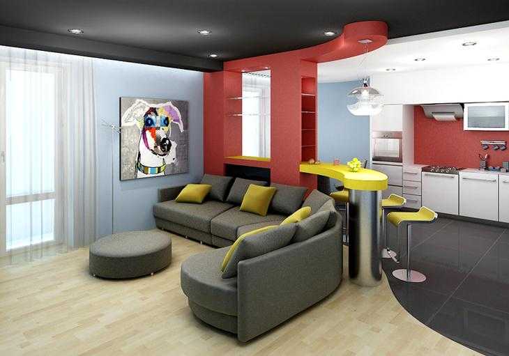 Дизайн кухни-гостиной (175 фото): совмещенная кухня с залом в квартире, нюансы объединенной комнаты, красивые варианты для маленькой площади