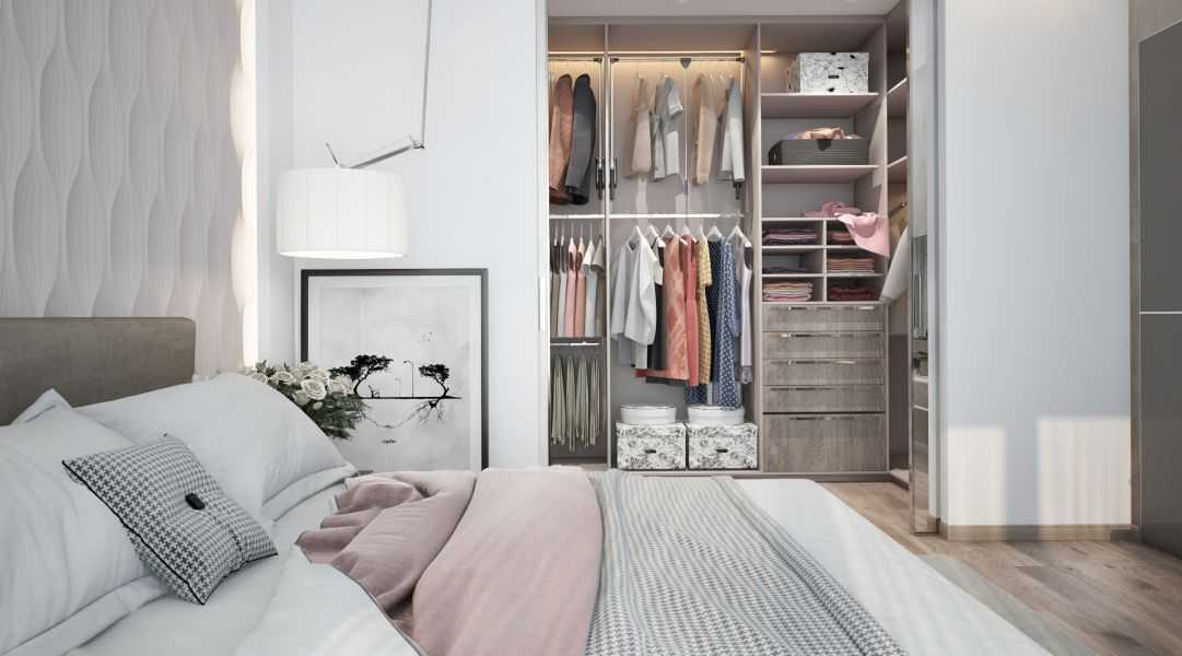 Оформление гардеробной в спальне, советы специалистов