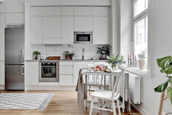 Кухня-гостиная в скандинавском стиле: фото и правила оформления