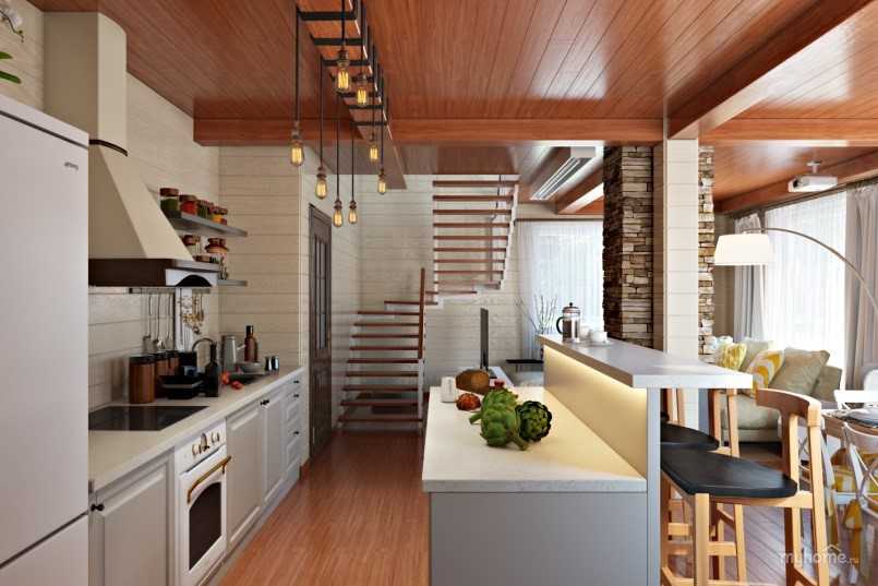 Дизайн кухни в частном доме