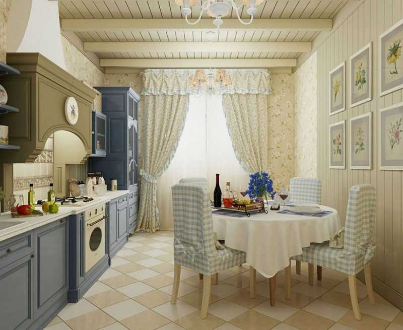 Кухня в стиле прованс в малогабаритной кухне, фото, как украсить интерьер своими руками » интер-ер.ру