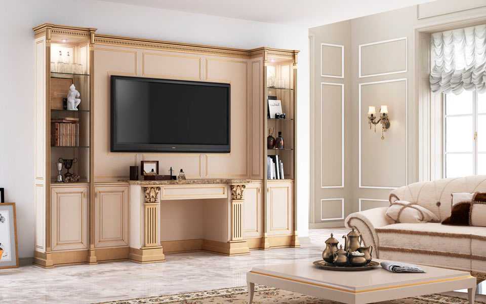 Интерьер гостиной в стиле современная классика: нюансы оформления и выбора мебели