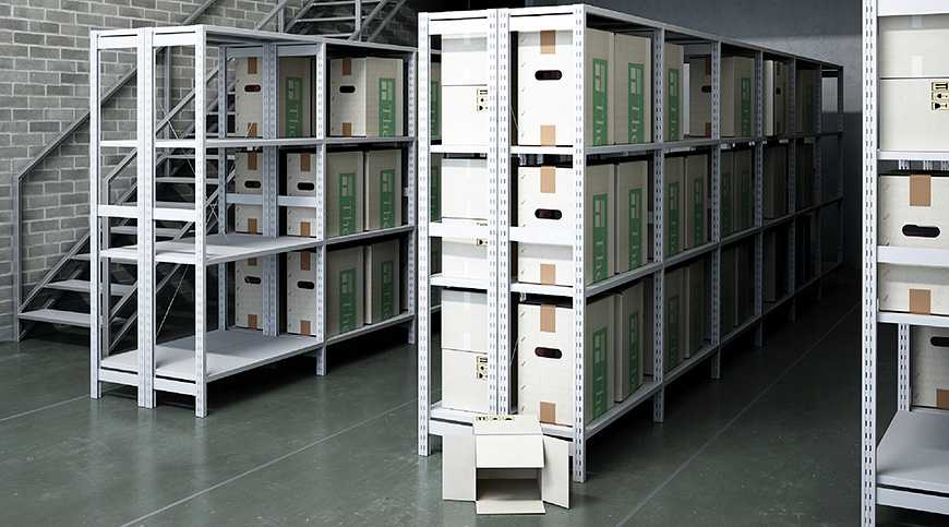 Полочные стеллажи: металлические сборные складские стеллажи с полками, навесные модели для складов, недостатки и преимущества
