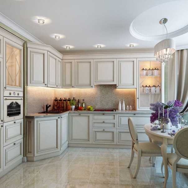 Кухня в стиле неоклассика (102 фото): белая кухня в неоклассическом стиле, дизайн интерьера кухни-гостиной с серым кухонным гарнитуром