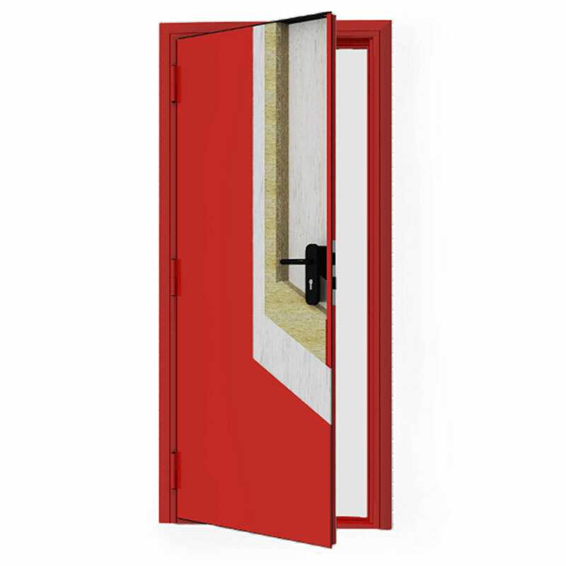 Противопожарные металлические двери: особенности изготовления однопольных и двупольных дверных полотен, их соответствие пожарным нормам и госту