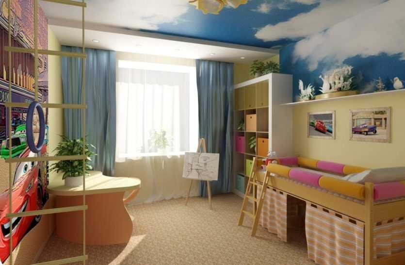 Какой лучше сделать потолок в детской комнате?
