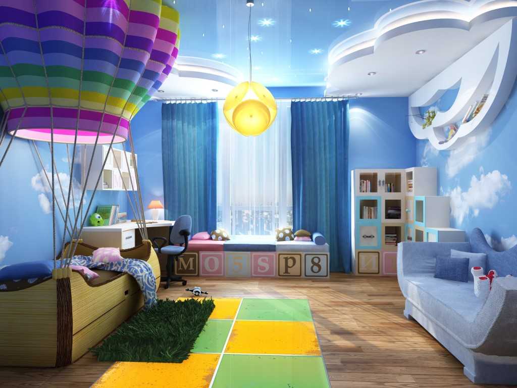 Как выбрать цвет потолка в детскую комнату - блог о строительстве