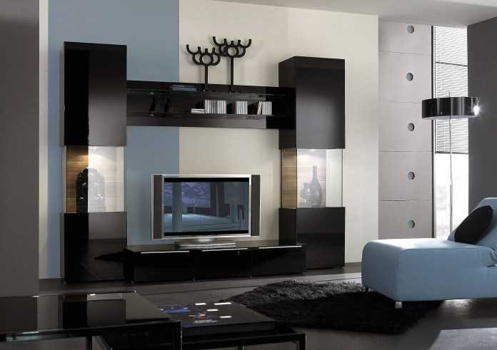Мебель под телевизор в гостиную (39 фото): подвесная тумба или угловая длинная консоль под тв в дизайне комнаты