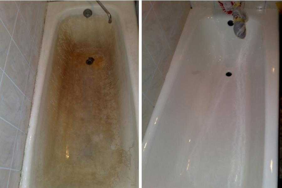 Реставрация ванны эмалью своими руками, удаление ржавчины | в мире краски