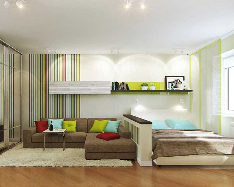 Дизайн маленькой спальни-гостиной (41 фото): идеи интерьера совмещенной комнаты 12 кв. м