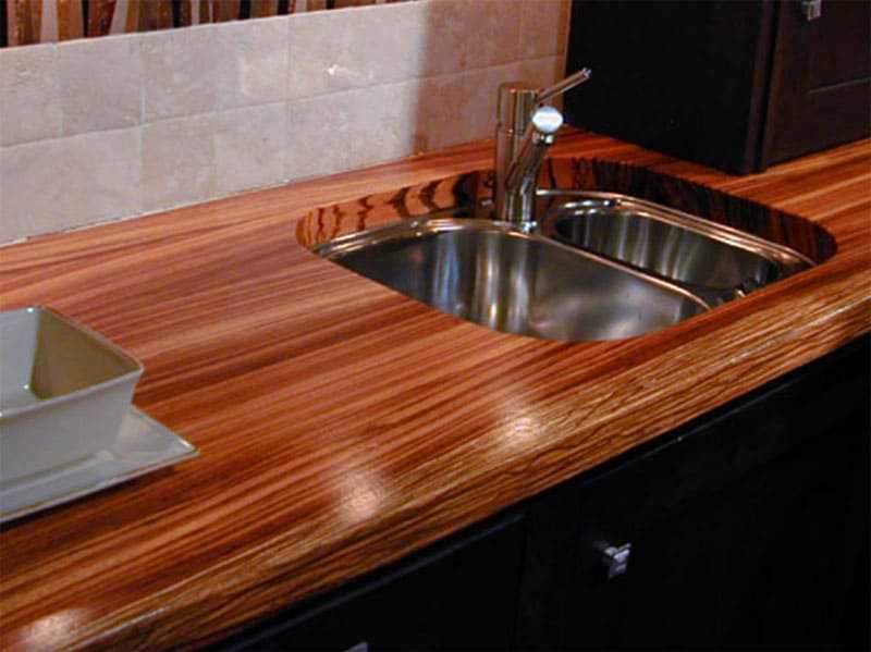 Столешница из дуба: из светлого массива для стола, круглая натуральная, кухонная и в ванную, из шпона и другие варианты дизайна