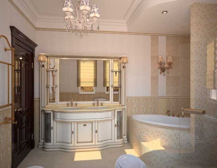 Ванная в классическом стиле — 105 фото лучших идей дизайна, оформления и стильного украшения
