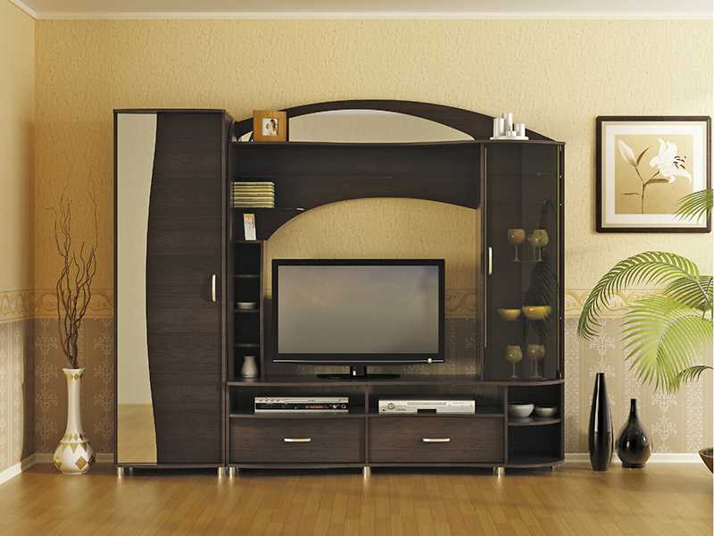 Стенки под телевизор (60 фото): угловые шкафы с нишей под тв для гостиной и спальни