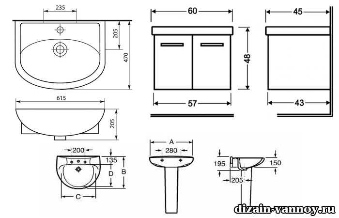Маленькая раковина для туалета (75 фото): размеры узких мини-раковин, дизайн угловых умывальников и других моделей