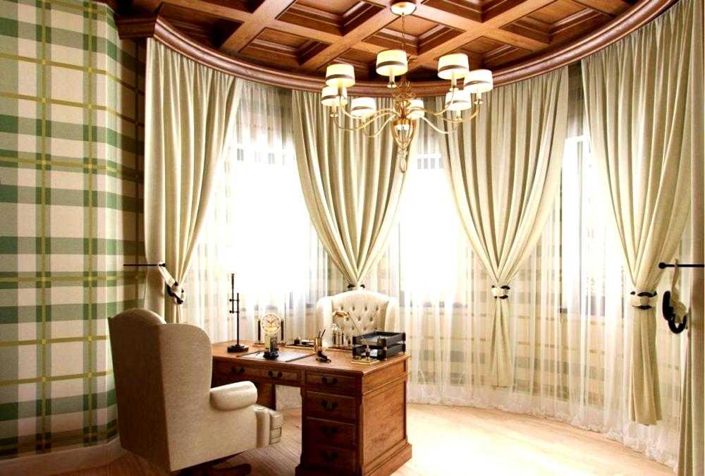 Шторы на эркерное окно (55 фото): занавески для эркера в гостиную и кухню, красивые модели гардин