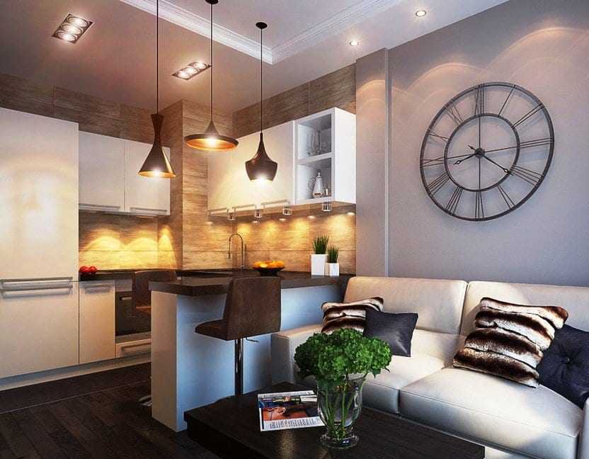 Кухня-гостиная 18 кв м — особенности дизайна и зонирования +50 фото