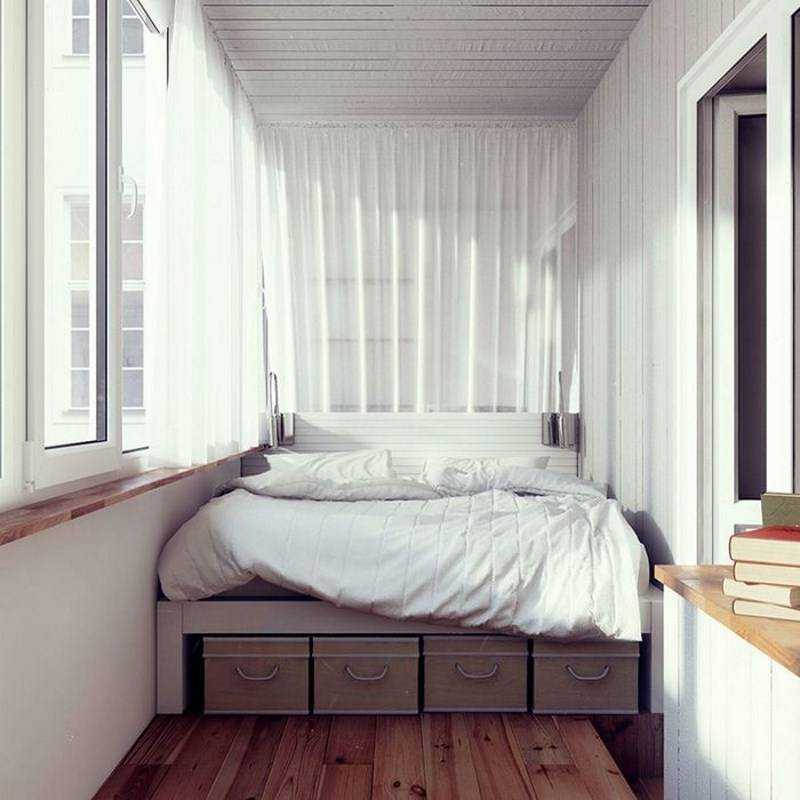 Спальня на балконе – интересное решение для маленькой квартиры. Как сделать спальное место на лоджии Идеи обустройства спальни с выходом на балкон.