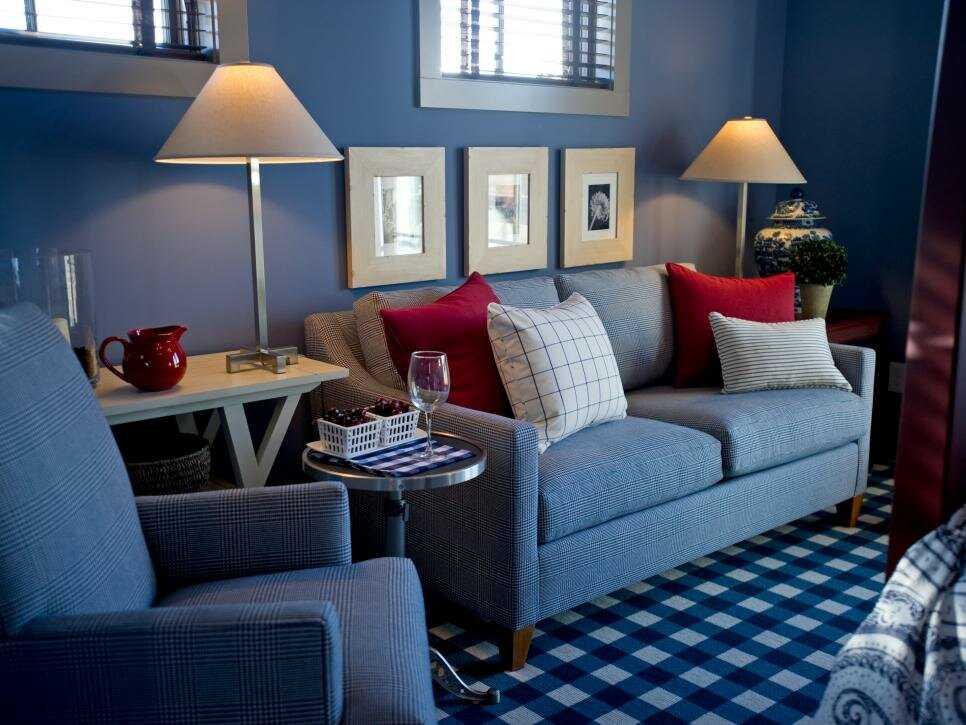 Бежево-голубая гостиная: тонкости дизайна и декорирования