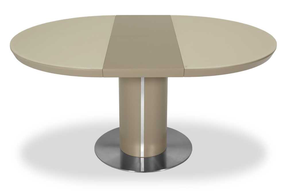 Круглые раздвижные столы: белый полукруглый столик на одной ножке для гостиной с размерами 70 и 80, 90 и 120 см