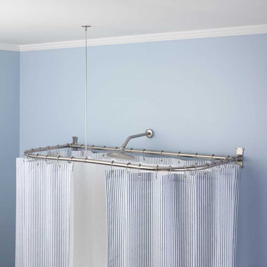 Шторка для ванной — новинки сезона и современные сочетания с дизайном ванной комнаты (110 фото)