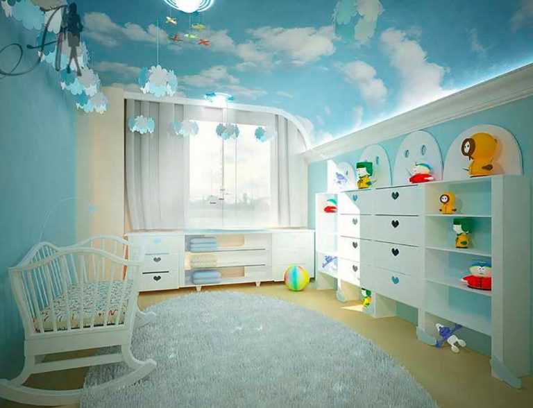 Какой лучше сделать потолок в детской комнате?