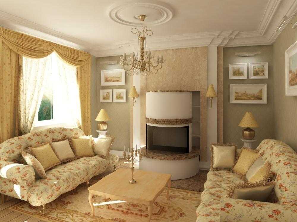 Дизайн гостиной с камином в доме: красивые примеры интерьера