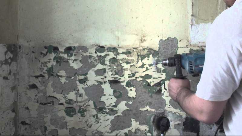 Как снять старую краску со стены в ванной: способы