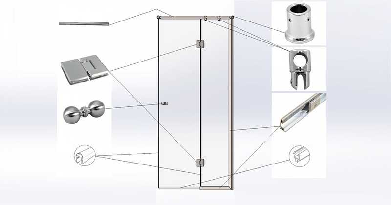 Выбор фурнитуры для душевых перегородок и кабин из стекла: сравнение моделей