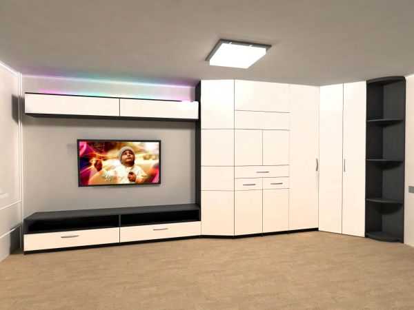 Горки и стенки под телевизор в зал: обзор видов и варианты дизайна